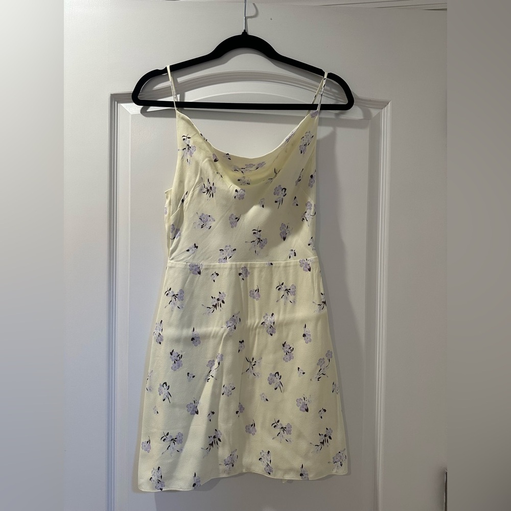 Aritzia Yellow Floral Mini Dress